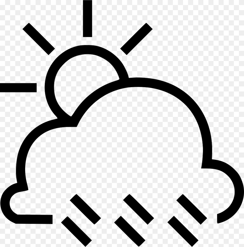 Light Rain Partly Cloudy Clipart Black And White, Stencil, Ammunition, Grenade, Weapon Png