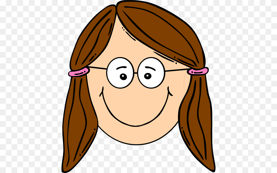 Light Skin Smiling Lady With Glasses Clip Art For Web, Clothing, Hardhat, Helmet, Accessories Free Transparent Png