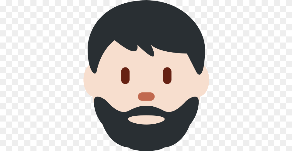 Light Skin Tone Beard Meaning Dark Hair Beard Emoji, Head, Person, Face, Baby Png Image