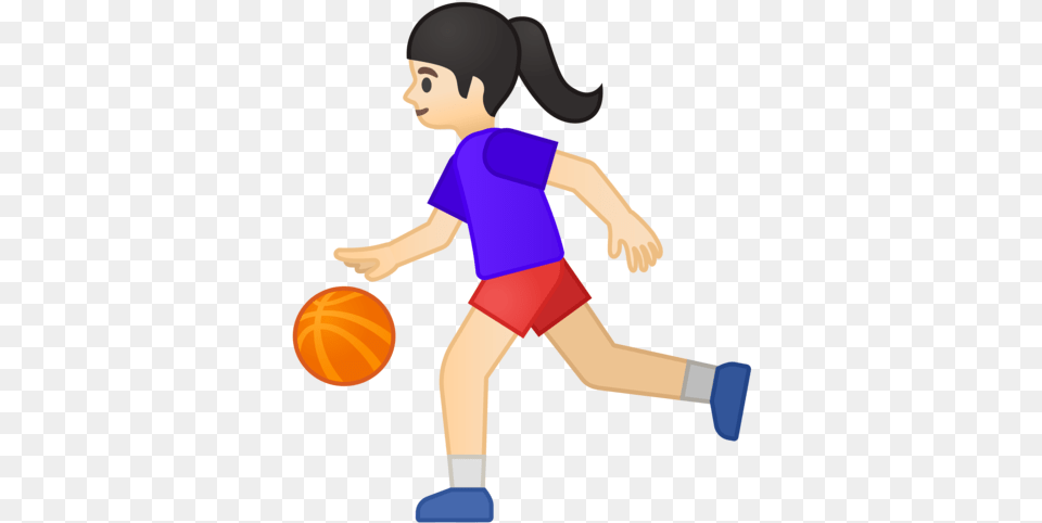 Light Skin Tone Emoji Gambar Dribble Bola Basket Kartun, Boy, Child, Male, Person Free Transparent Png