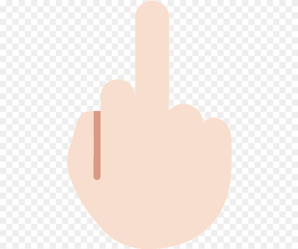 Light Skin Tone Emoji Middle Finger, Adapter, Glove, Electronics, Clothing Png Image