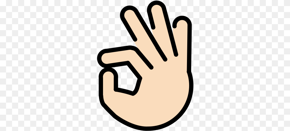 Light Skin Tone Emoji Ok Hand Sign Transparent, Body Part, Finger, Person, Clothing Free Png Download