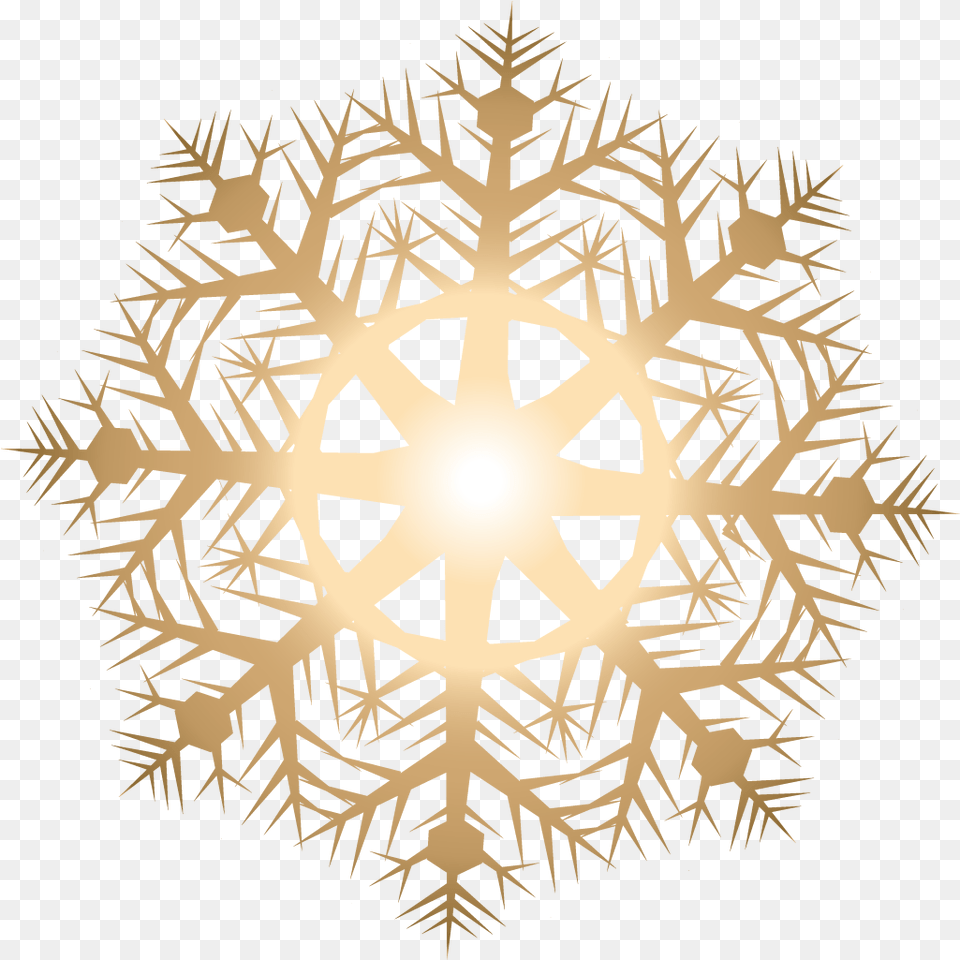 Light Snowflake Vector Golden Snowflakes Gold Snowflakes Vector, Nature, Outdoors, Pattern, Accessories Png Image