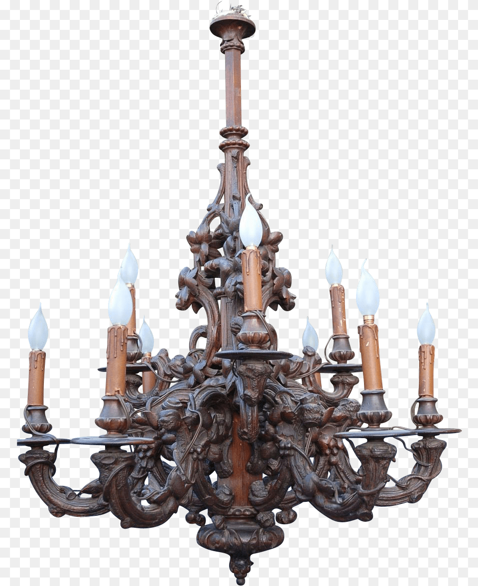 Light Streak Victorian Chandelier, Lamp, Bronze Free Transparent Png