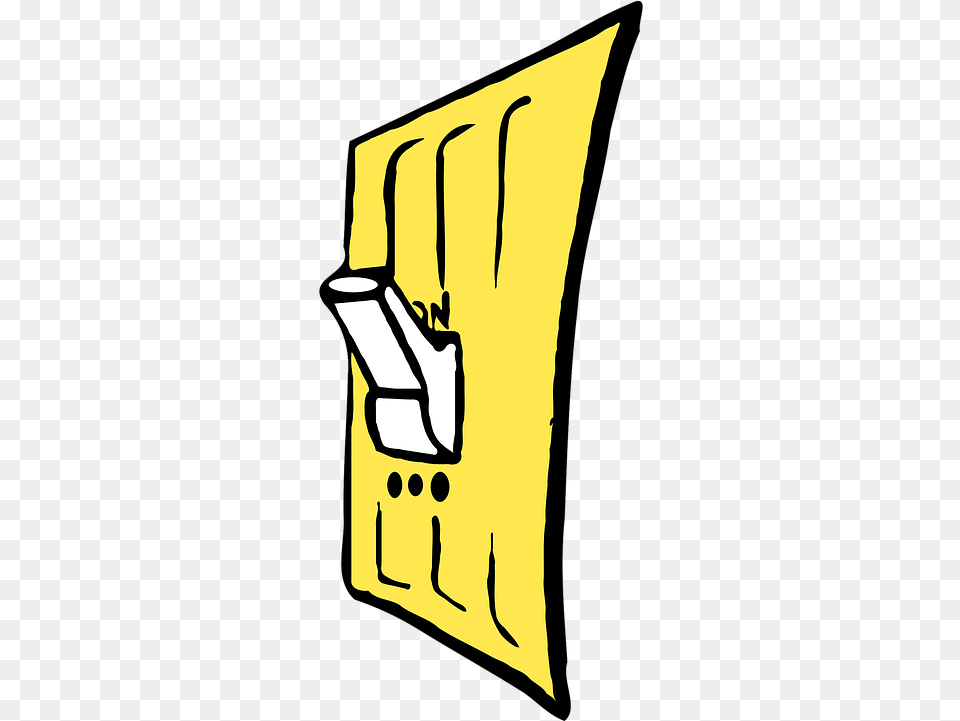 Light Switch Yellow Free Vector Graphic On Pixabay Light Switch Clip Art, Text, Adult, Male, Man Png Image