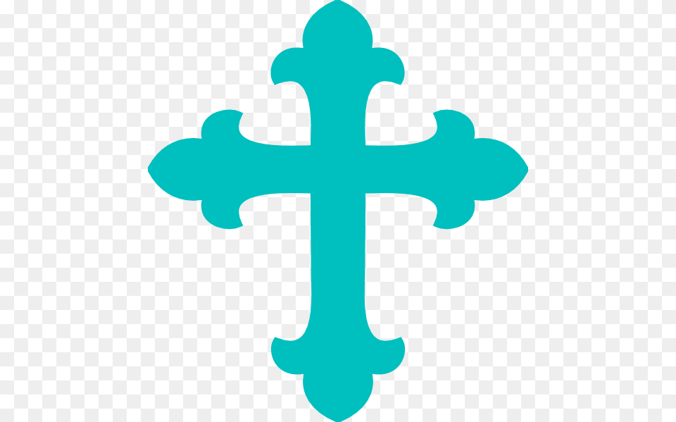 Light Teal Cross Clip Art At Clker Baby Cross, Electronics, Hardware, Symbol Free Transparent Png