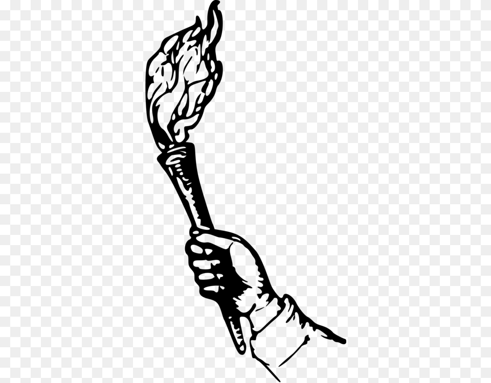 Light Torch Computer Icons Drawing Combustion, Gray Free Png Download