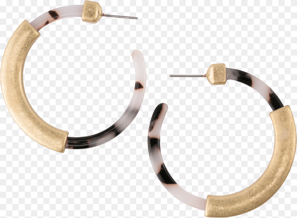 Light Tortoise Hoop With Gold Earrings Earrings, Accessories, Earring, Jewelry, Cuff Png