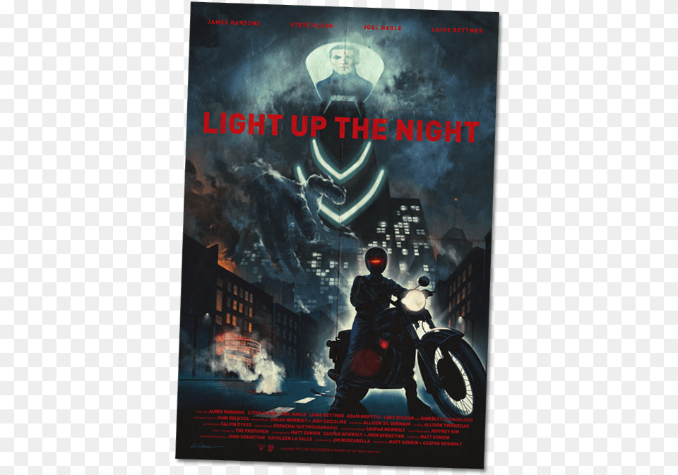 Light Up The Night Movie Poster Protomen Light Up The Night Poster, Advertisement, Adult, Male, Man Png Image