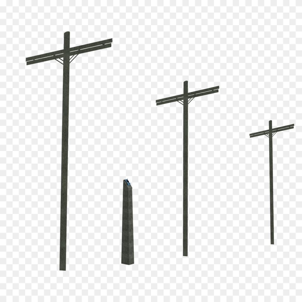 Light Utility Poles, Gray, City Free Png Download