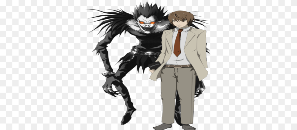 Light Yagami And Ryuk Death Note Ryuk, Book, Comics, Publication, Person Free Png Download