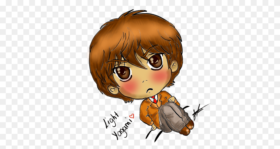 Light Yagami Chibi, Book, Comics, Publication, Baby Free Png Download