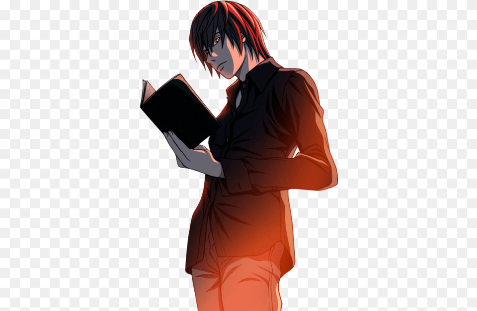 Light Yagami Death Note Light, Book, Comics, Publication, Adult Png Image