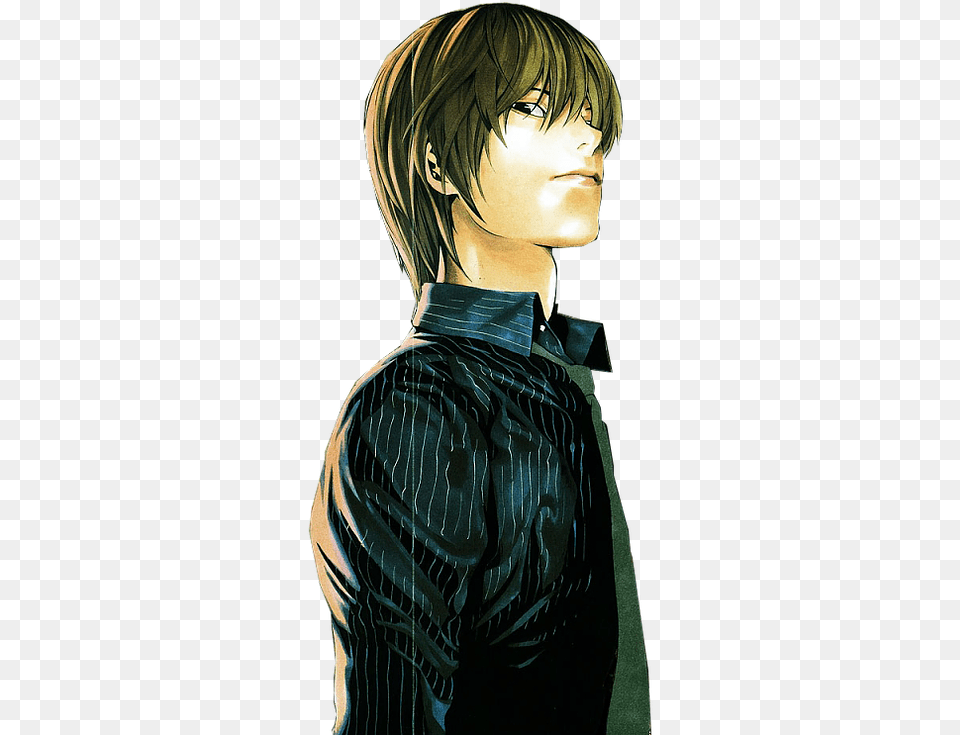 Light Yagami Light Yagami Death Note Renders, Book, Comics, Person, Publication Png Image