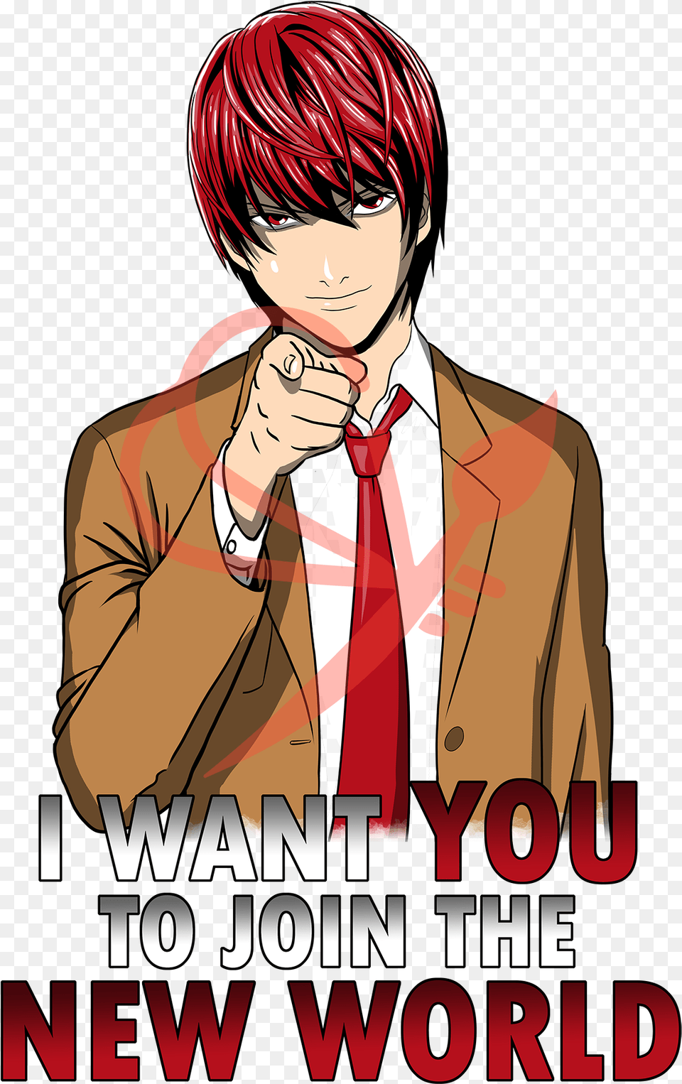 Light Yagami Wants You Cartoon, Accessories, Publication, Tie, Formal Wear Free Png