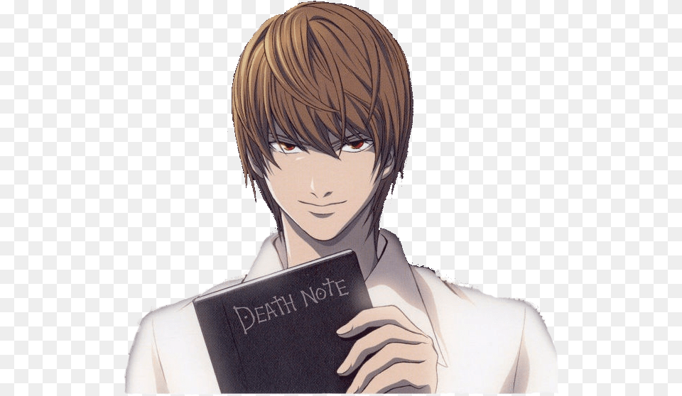 Light Yagami With Death Note Clipart Light Death Note, Adult, Publication, Person, Woman Free Png