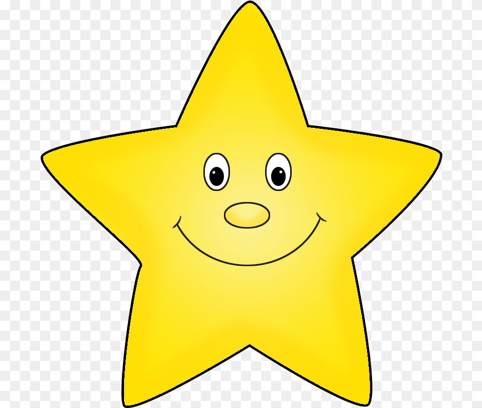 Light Yellow Star Clipart Cartoon Upper Township Elementary School, Star Symbol, Symbol, Animal, Fish Free Transparent Png