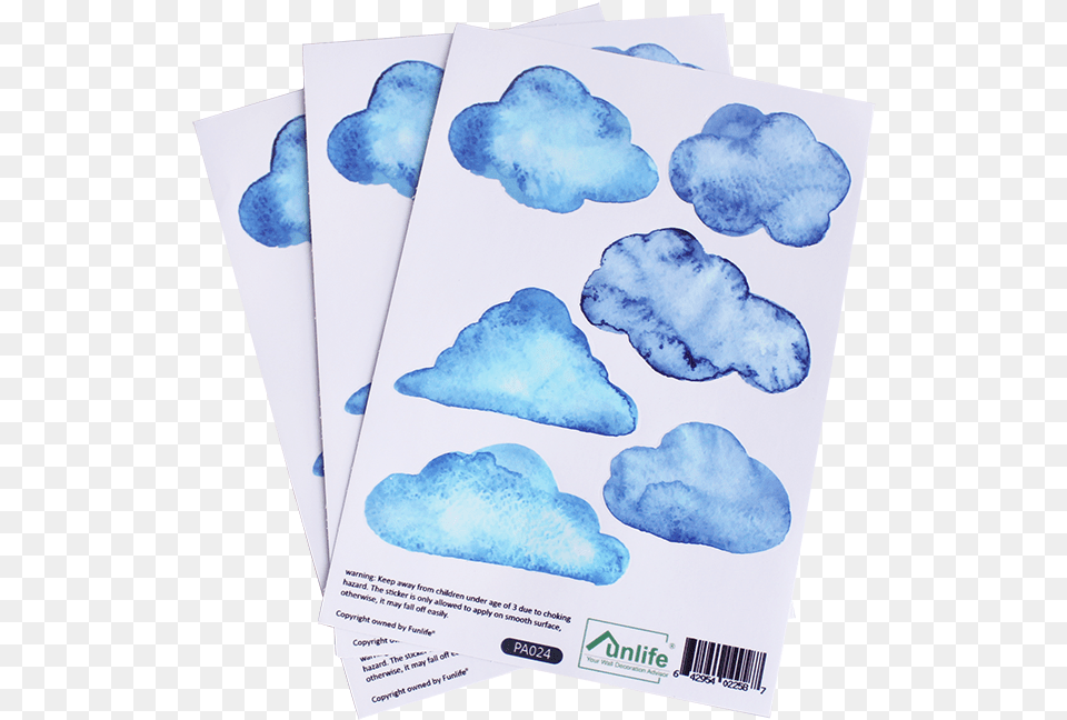 Lightbox Moreview Cheap Wall Stickers Cartoon Lovely Blue Clouds Pattern, Ice, Stain Png