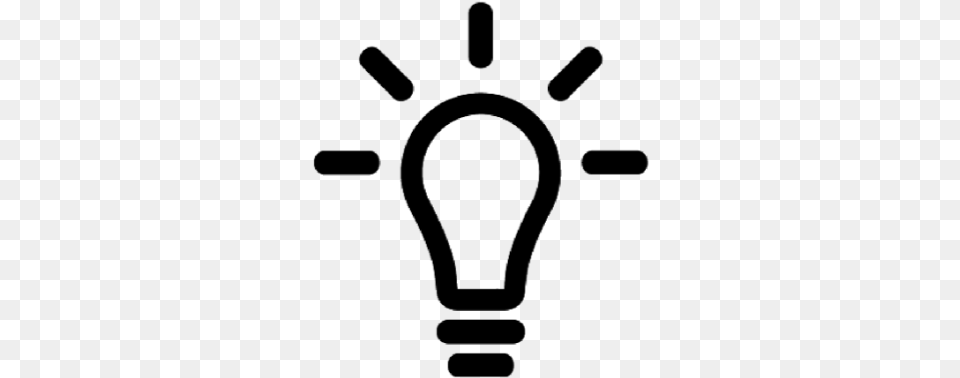 Lightbulb Black Light Bulb Noun Project, Gray Free Png
