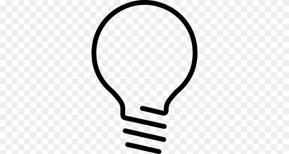 Lightbulb Icon With And Vector Format For Unlimited, Gray Free Png