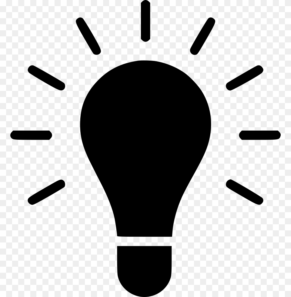 Lightbulb Idea Vector Idea Icon, Light, Stencil Png Image