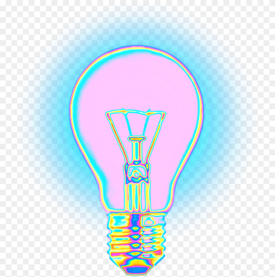 Lightbulb Lamp Light Holographic Illustration, Plate Free Transparent Png