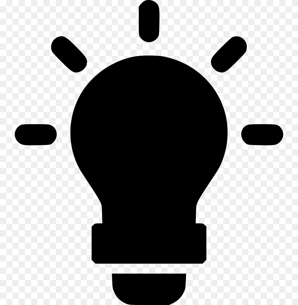 Lightbulb Light Sparks Comments Lamp Icon Stencil, Smoke Pipe Free Transparent Png