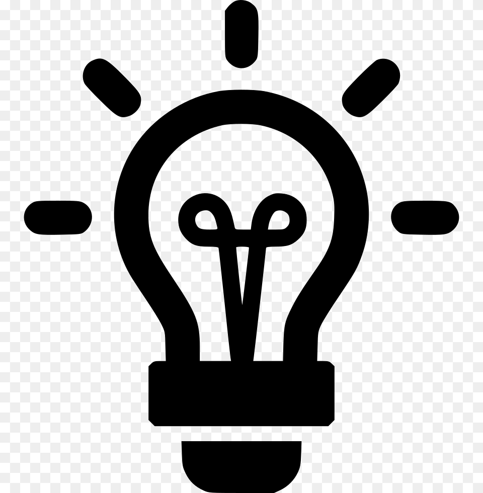 Lightbulb Light Sparks Inspiration Icon, Device, Grass, Lawn, Lawn Mower Png Image