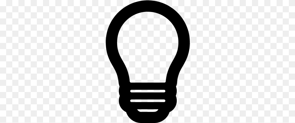 Lightbulb Outline Vector Symbol Light Bulb, Gray Free Png Download