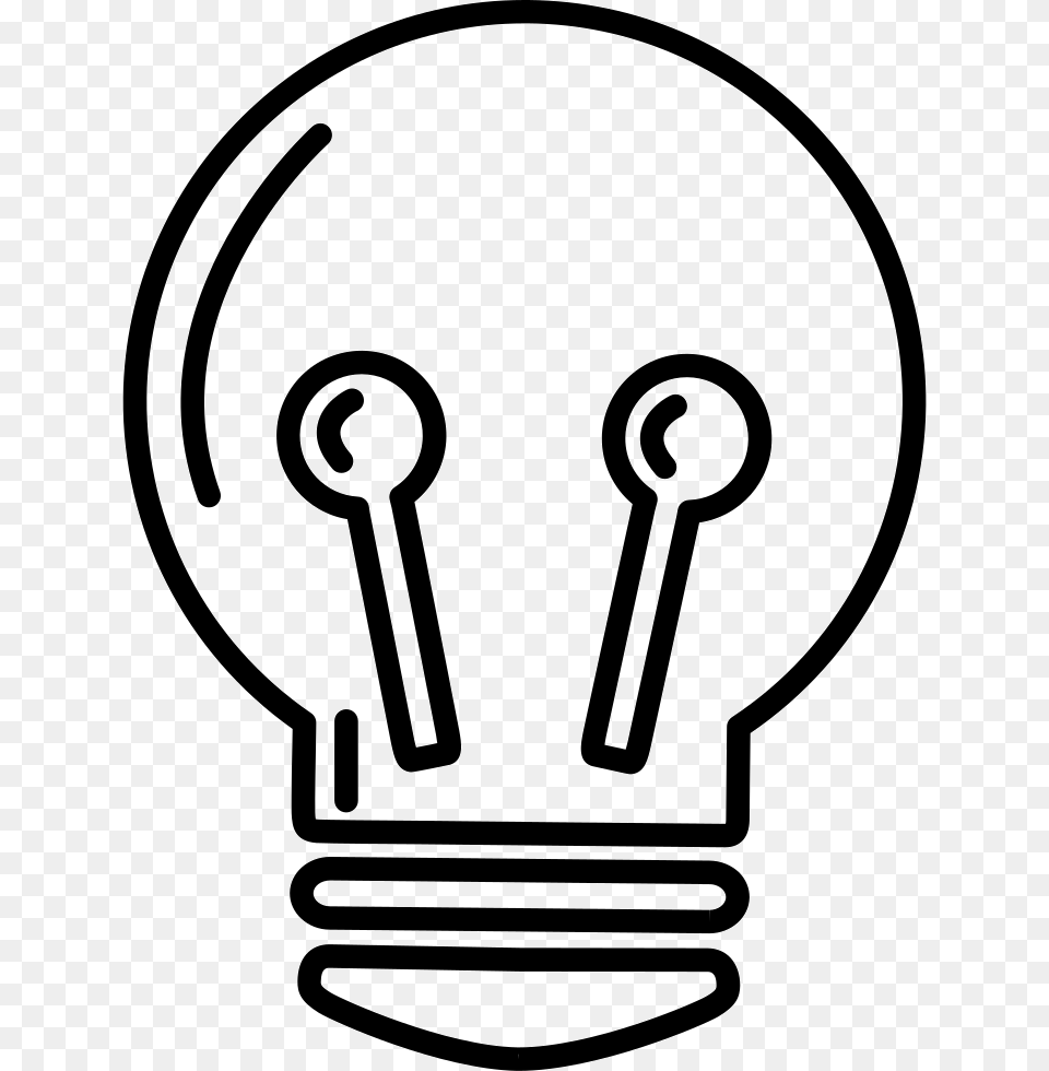 Lightbulb Outlined Illumination Tool Incandescent Light Bulb, Smoke Pipe Free Png Download