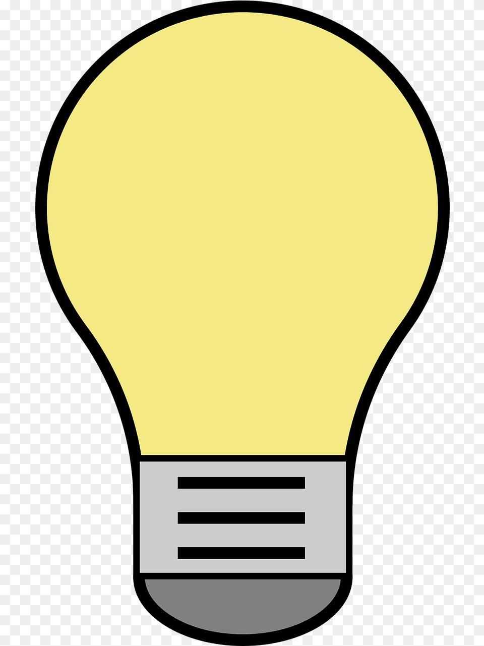 Lightbulb Vector Yellow Incandescent Light Bulb Clip Art, Astronomy, Moon, Nature, Night Png Image
