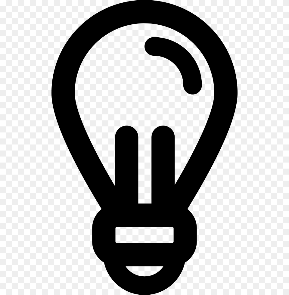 Lightbulb With Shine Sign, Light, Stencil Png Image