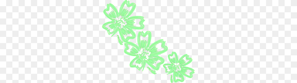 Lighter Green Flowers Clip Art, Embroidery, Pattern, Stitch Png Image