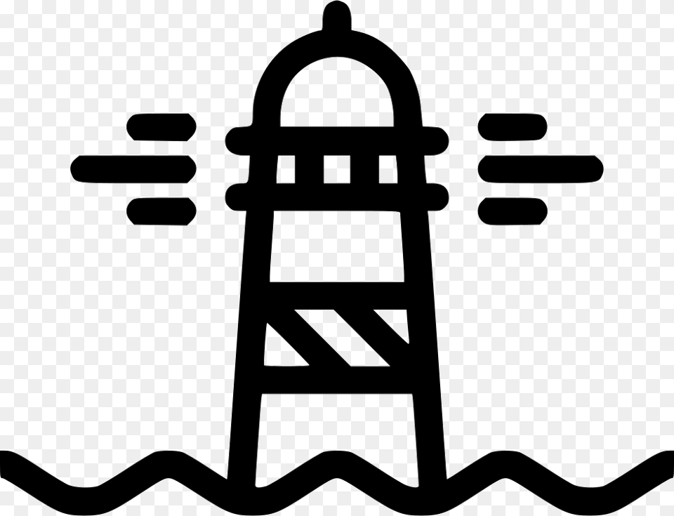 Lighthouse Black And White Lighthouse, Fence, Stencil, Cross, Symbol Png