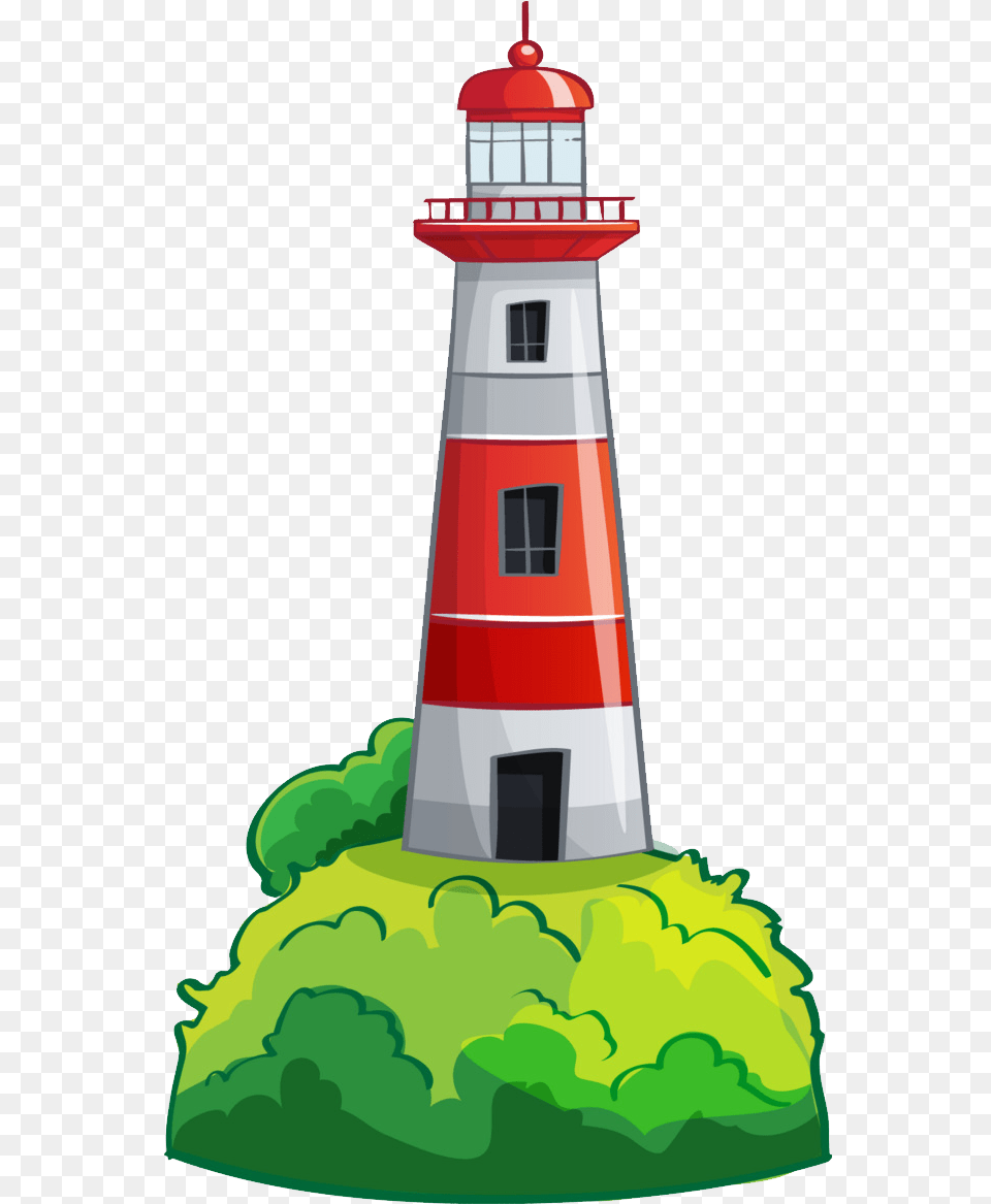 Lighthouse Island Cartoon Lighthouse, Architecture, Beacon, Building, Tower Free Transparent Png