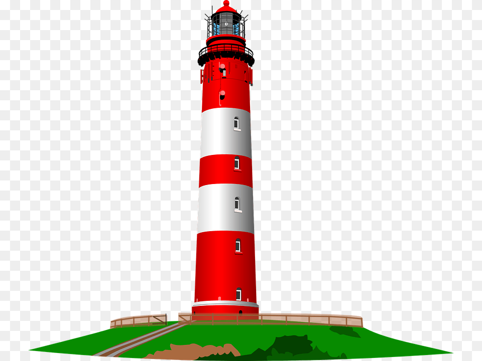 Lighthouse Ocean Sea Red White Architecture Light Lighthouse Clipart, Beacon, Building, Tower Free Transparent Png