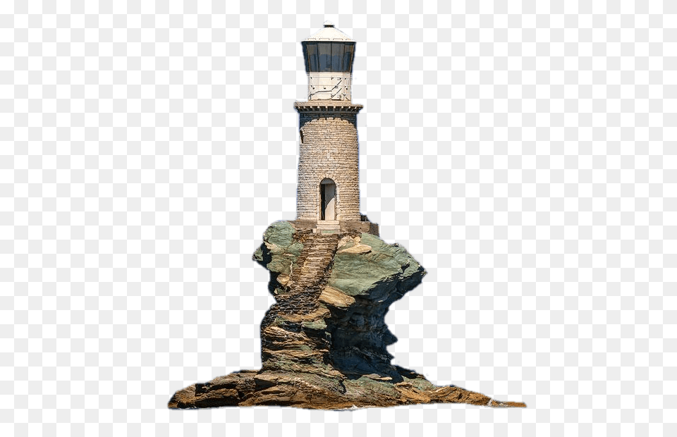 Lighthouse On Rock, Architecture, Building, Tower, Beacon Free Transparent Png