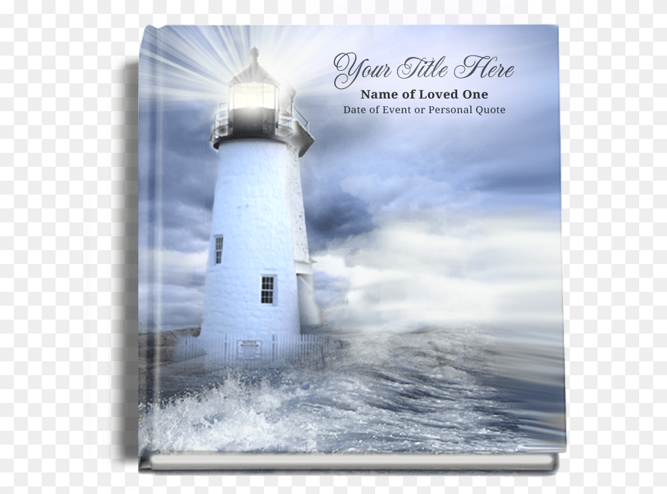 Lighthouse Perfect Bind 8x8 Memorial Funeral Guest Book Pemaquid Point Light, Architecture, Beacon, Building, Tower Free Transparent Png