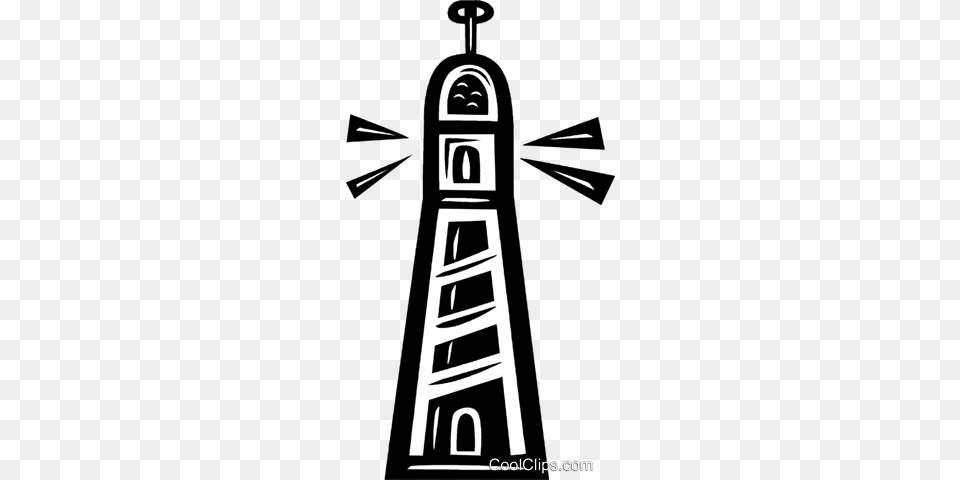 Lighthouse Royalty Vector Clip Art Illustration, Architecture, Bell Tower, Building, Cross Free Png