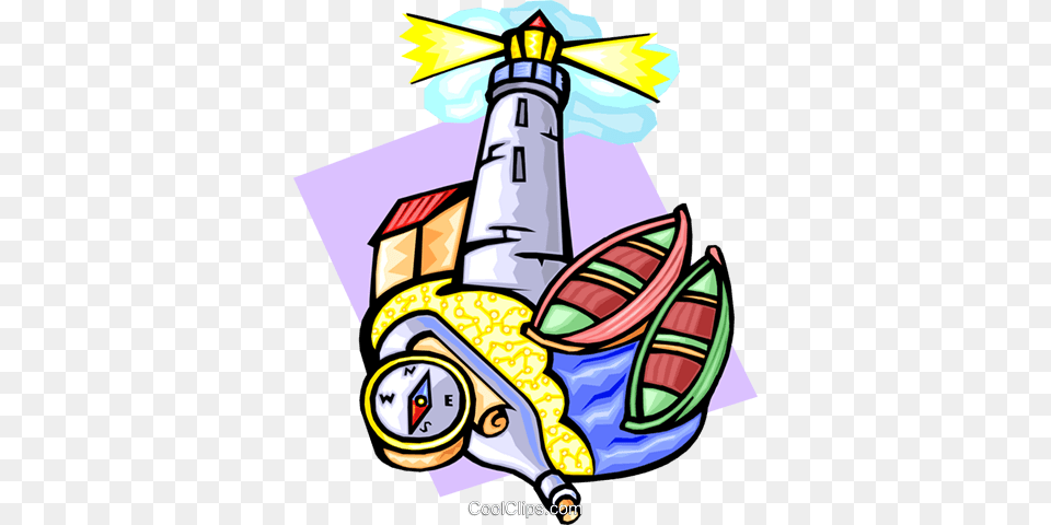 Lighthouse Scene Royalty Vector Clip Art Illustration, Dynamite, Weapon, Architecture, Building Png