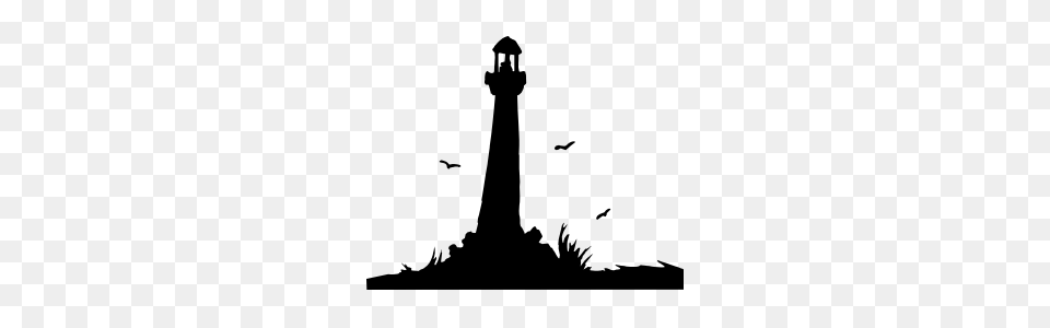 Lighthouse Silhouette Sticker, Architecture, Building, Tower, Beacon Png