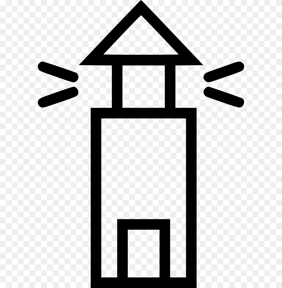 Lighthouse Simple Lighthouse Outline, Lamp, Lantern, Cross, Symbol Free Png Download