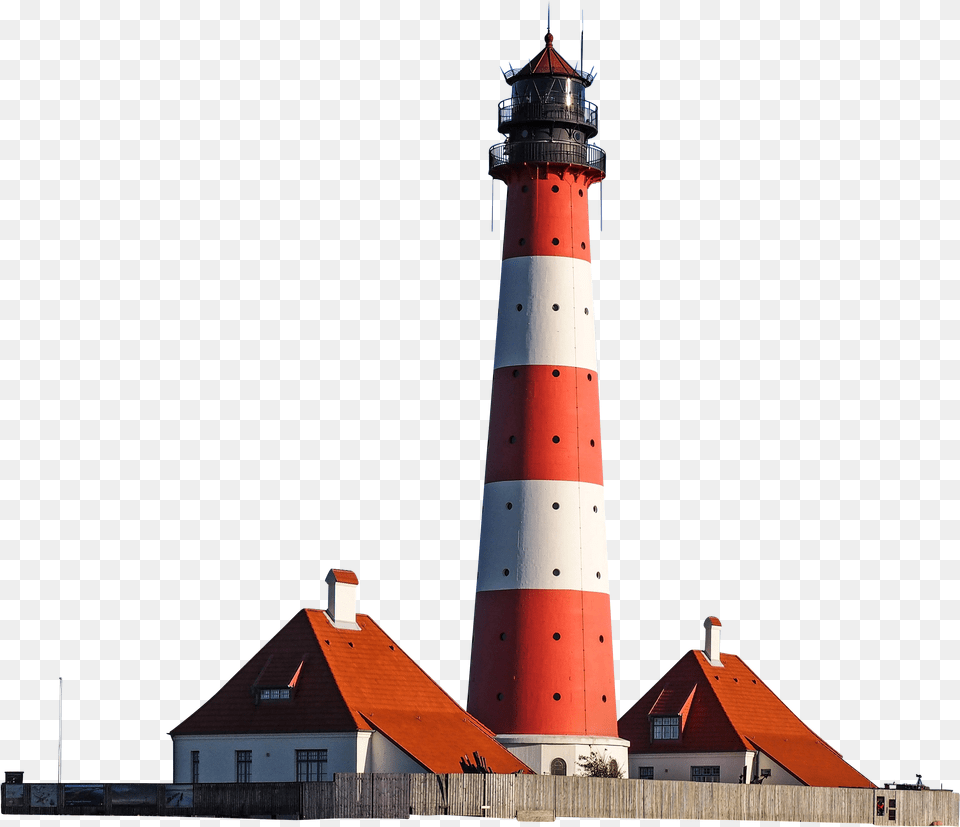 Lighthouse Westerheversand, Architecture, Beacon, Building, Tower Png Image