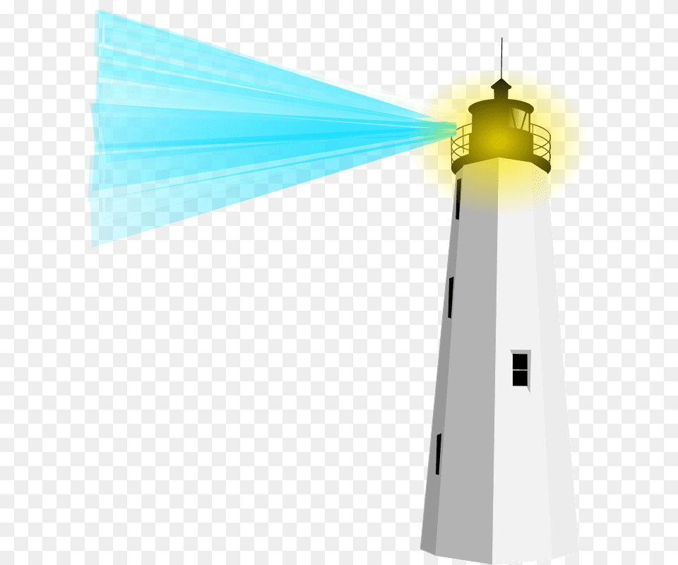 Lighthouse With Blue Light, Architecture, Building, Tower, Beacon Free Png