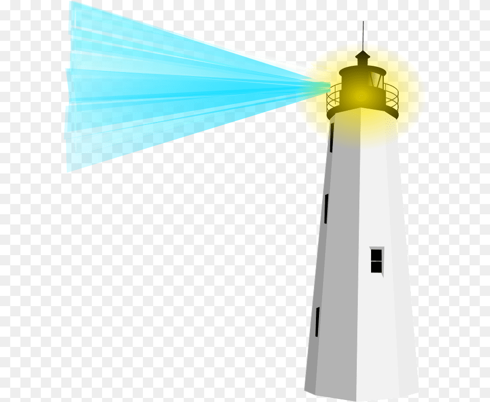 Lighthouse With Blue Light Lighthouse With Beacon Clipart, Architecture, Building, Tower Png