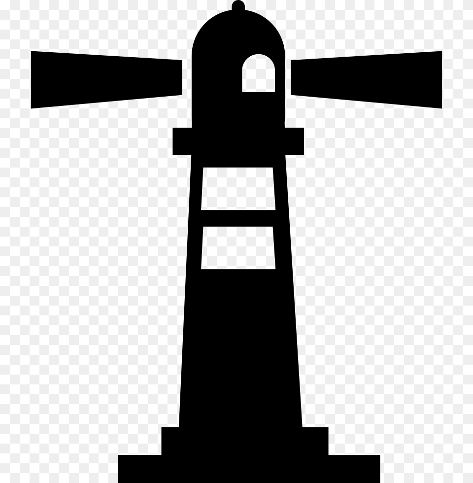 Lighthouse With Flashing Lights Icono Faro, Cross, Symbol, Stencil Free Png Download