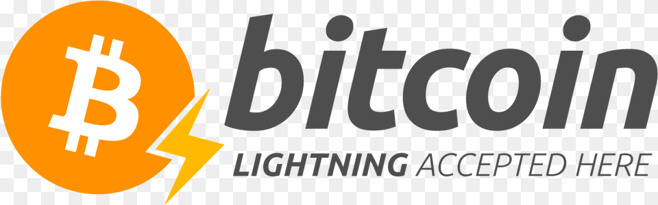 Lighting Accepted Bitcoin Lightning Accepted Here, Logo, Text Png Image