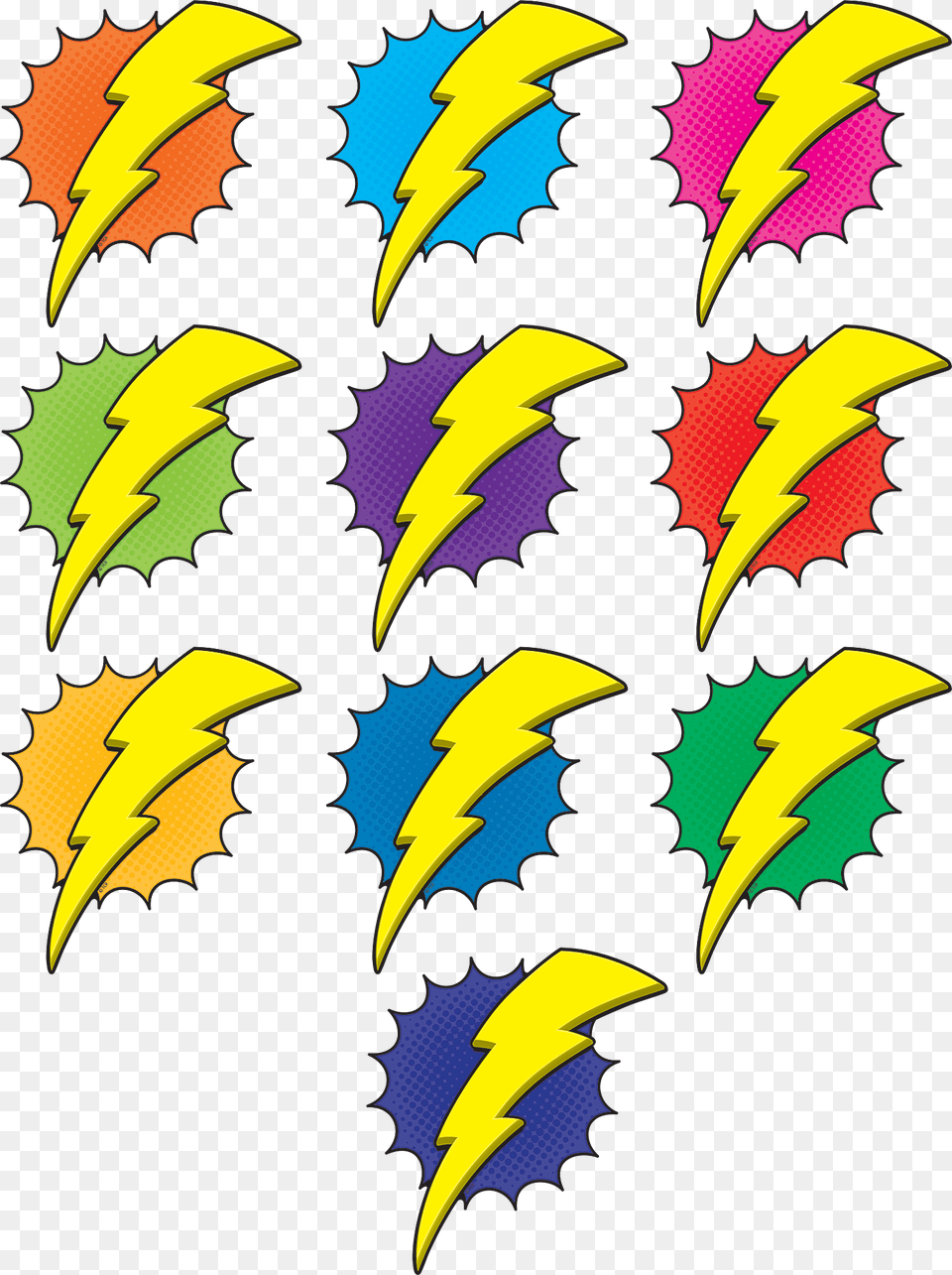 Lighting Bolts Cut Out, Pattern Free Png