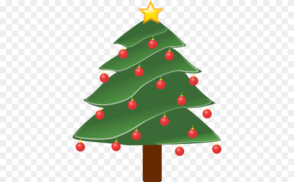Lightly Decorated Evergreen Clip Art, Tree, Plant, Christmas, Christmas Decorations Free Png