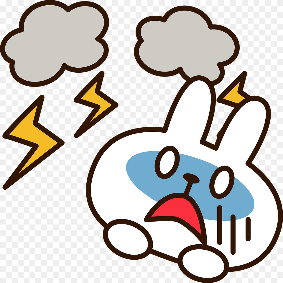 Lightning And Thunder Are Scaring A Rabbit Clipart, Dynamite, Weapon Png Image